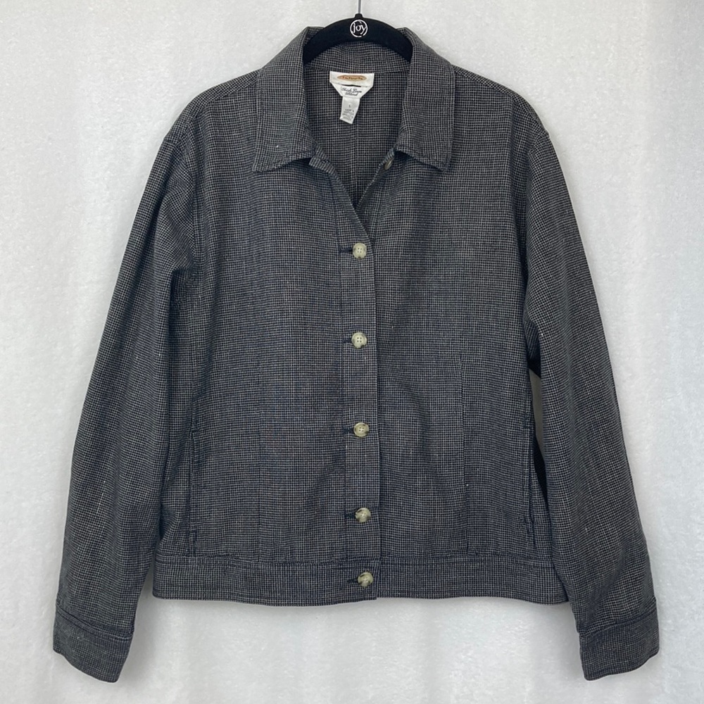Talbots Women’s Irish Linen Blend Tweed Lightweight Jacket sz Large